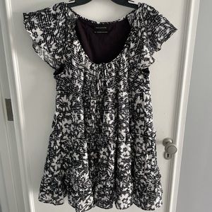 URBAN OUTFITTERS Black and white babydoll dress